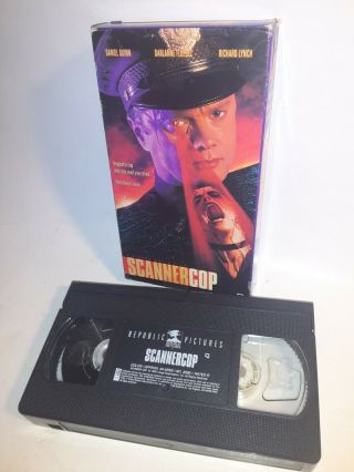 Vintage 1994 Scanner Cop Vhs Cult Classic Horror Shlock Film Scanners