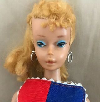 VINTAGE 1960 BLONDE PONYTAIL BARBIE 4 IN WITH CLOTHES 6