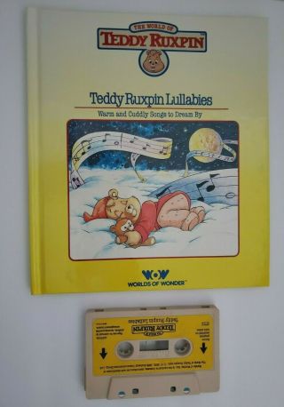 Vintage Worlds Of Wonder Teddy Ruxpin Lullabies Book Cassette Tape Read Along