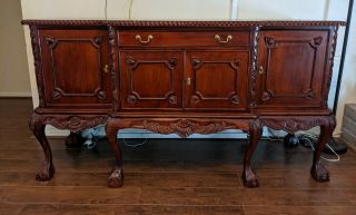 Gorgeous Cherry Or Mahogany Buffet Or Sideboard Side Board Entry Foyer Table