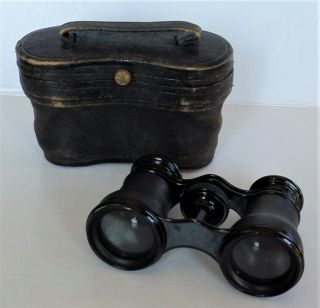 Vintage French Opera/theater Glasses W/leather Case - Lemaire Fabt Paris