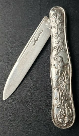 Albert Coles Civil War Era Coin Silver Folding Fruit Knife C1860s