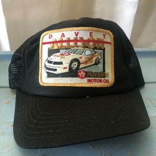 Vintage Davey Allison Mesh Trucker Hat Snapback Hat Baseball Cap Usa Made