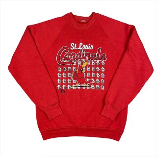 Vintage 80s St.  Louis Cardinals Crewneck Sweatshirt Men’s Size M/l Made In Usa