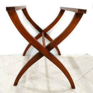 Vintage Mid Century Modern Hans Wegner Style Folding Chair Stool Ottoman Frame