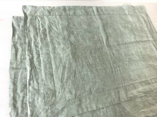 2 Restoration Hardware Vintage Washed Belgian Linen Flax Pillow Shams Cases E7