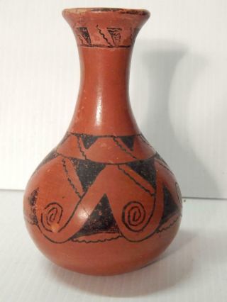 Antique Vintage Maricopa Indian Pottery Water Bottle Form Pot -