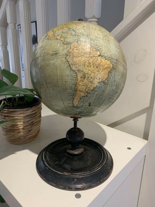 Rare Antique 1920’s Phillips Terrestrial Globe Made In London