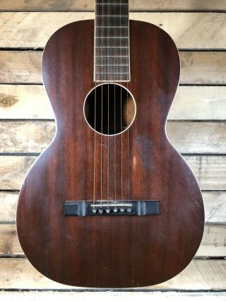 Old Vintage Acoustic Parlor Guitar No Name Project As - Is