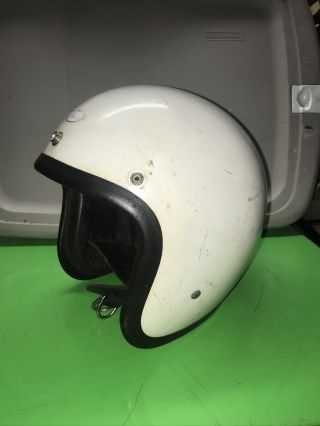Vintage 1960s Bell Toptex Open Racing Helmet Motorcycle Racing