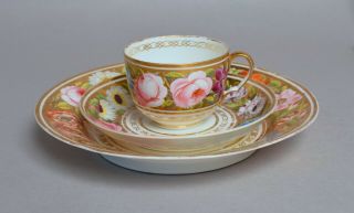 A Stunning Antique Welsh Swansea Porcelain Marquis Anglesey Tea Cup Saucer Etc
