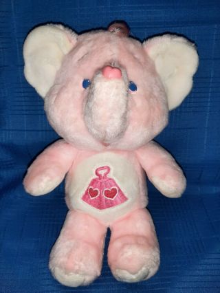 Vintage Kenner 1984 Care Bears Cousins Lotsa Heart Pink Plush Elephant 13 "