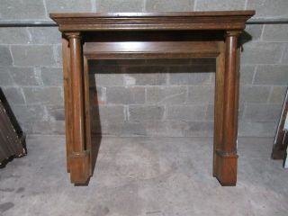 Antique Oak Fireplace Mantel 60 X 50 With 42 Opening Salvage