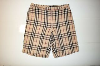 Burberry Rare Men Nova Check Shorts 36 R Vintage