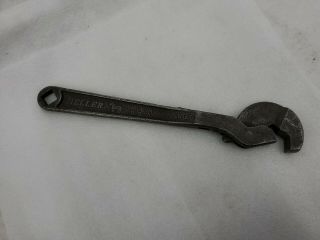 Heller Masterench Square Handle 10 " Inch Wrench Antique Vintage - Spring Loaded