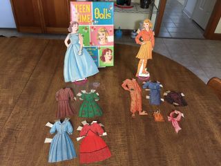 Teen Time Paper Dolls Set In Box; No.  4401; 1960 Whitman Publ