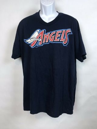 Anaheim Angels Vintage Russell Athletics Nublend Blue T Shirt Xl Extra Large