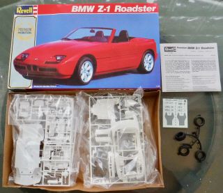 Revell Plastic Model Car Kit Bmw Z - 1 Roadster 1/24 Scale 1990 Germany Open Box