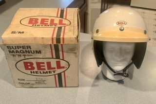 Vintage Bell Toptex Magnum Motorcycle Racing Helmet Size 7 - 1/4 W/ Box