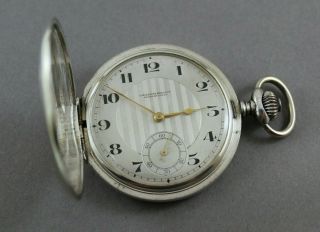 Antique Girard Perregaux Sterling Silver Hunter Case 51mm Pocket Watch