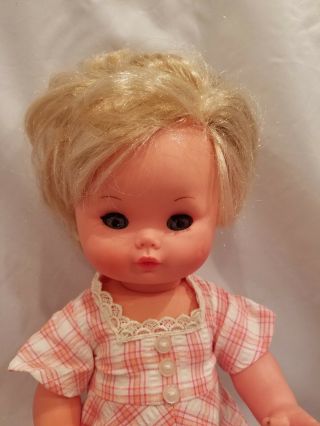 Vintage Collectible Italian Furga Doll 13 1/2 " Blonde,  Blue Sleep Eyes