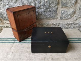 A Victorian Leather Jewellery Box By Hill & Millard