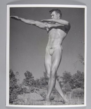 Western Photography Guild Male Nude Posing Strap Era 4x5 Print