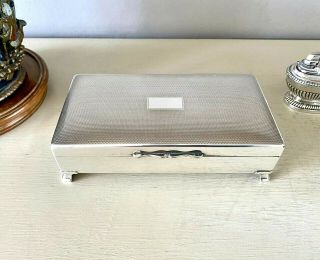Aristocrat Silver Plate Cigarette Box – Harman Brothers Sheffield – Circa 1950