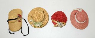 Vintage Doll Hats For 8 " Ginny,  Madame Alexander,  Muffie,  Ginger,  Pam 1950 - 1960s