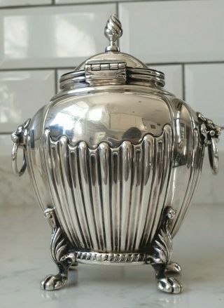 Silver - Solid Victorian Tea Caddy George Nathan & Ridley Hayes Chester 1899 200g