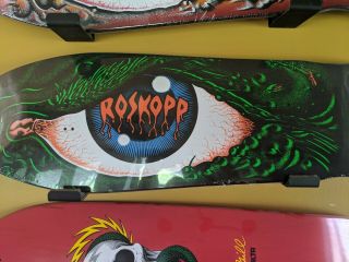 Vintage Reissue Santa Cruz Rob Roskopp Eyeball Skateboard Green