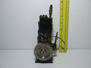 Vintage Antique Vertical Steam Engine With Reverse Lever