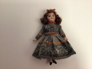 6 - 1/2 " Antique Bisque Head Doll With Composition Body