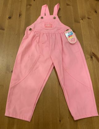 Rare Oshkosh B’gosh Vestbak Girls 3t Pink Overalls Nwt Vintage Usa