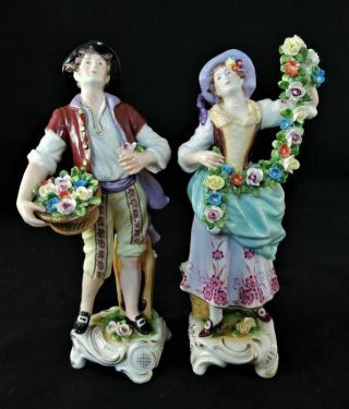 Antique Porcelain Figurines Rudolf Kämmer Of Volkstedt 1800s Collectable