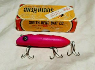 Vintage South Bend Bait Co Bass - Oreno No 973 Lure W/original Box