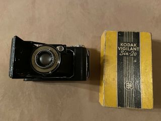 Vintage Kodak Vigilant Junior Six - 20 620 Film Folding Camera Antique