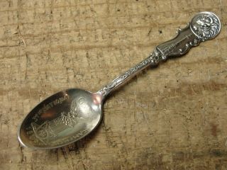 Antique Souvenir Silver Spoon Gar 31st National Encampment Buffalo 1897