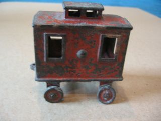 Antique Vintage Cast Iron Floor Train Dent? Caboose Unusual