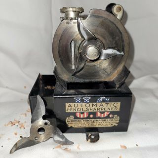 Antique U.  S.  Automatic Pencil Sharpener With Spare Blade