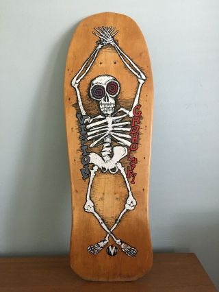 Vintage Og Vision Groholski Skeleton Skateboard (gonzales,  Gator) Not A Reissue