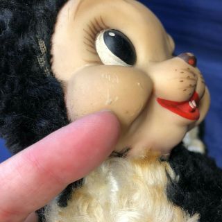 Vintage 1950s Rushton Stinky Skunk Rubber Face Plush Stuffed Animal Eye Wink 3