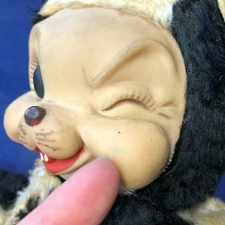 Vintage 1950s Rushton Stinky Skunk Rubber Face Plush Stuffed Animal Eye Wink 4