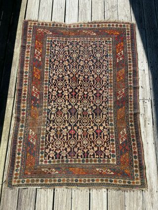 Antique Caucasian Kuba Konagkend Rug Carpet Wool 66 " X 49 "