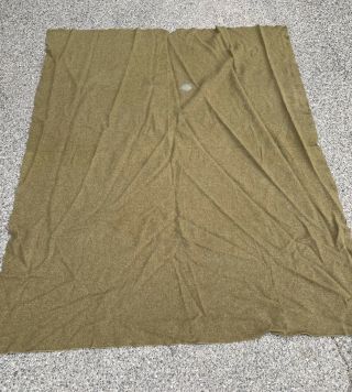 Vintage 1917 Wwi Us Army Military Wool Blanket World War I Antique