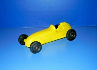Vintage Processed Plastic Co.  Indy Style Yellow 8 " Racecar