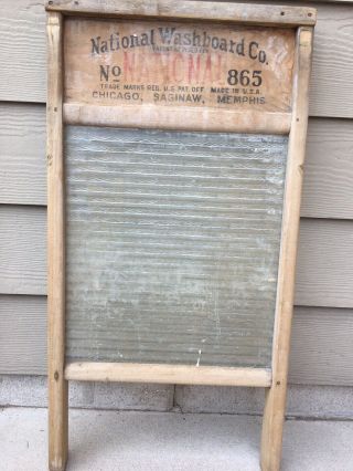 Vintage National Washboard Co.  865 Laundry Washboard (glass)