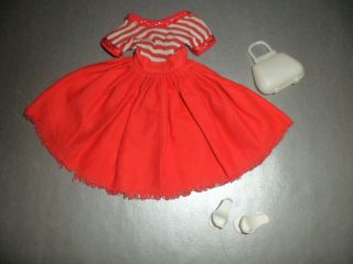 Little Miss Nancy Anne Dress Clone Red Stripe 1 Piece W Heels Purse 1950 