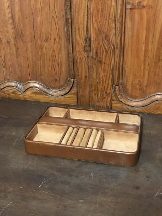 Antique Leather Jewelry Box Circa 1920/40’s Martha’s Vineyard
