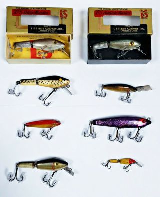 8 Old L&s Mirro - Lures,  2 In Boxes